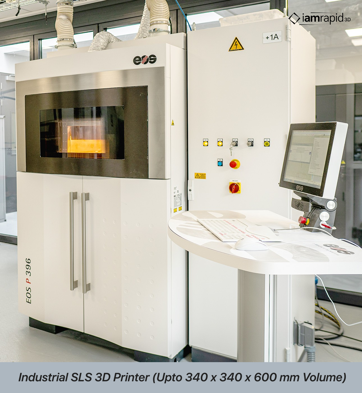 Industrial SLS 3D printer with build volume up to 340 x 340 x 600 mm